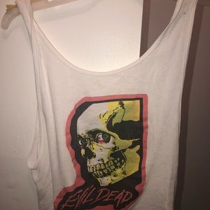 Evil Dead horror crop tank top